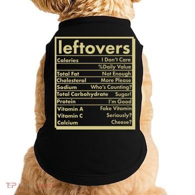 Funny Holiday Leftovers Nutrition Guide Doggie Tank