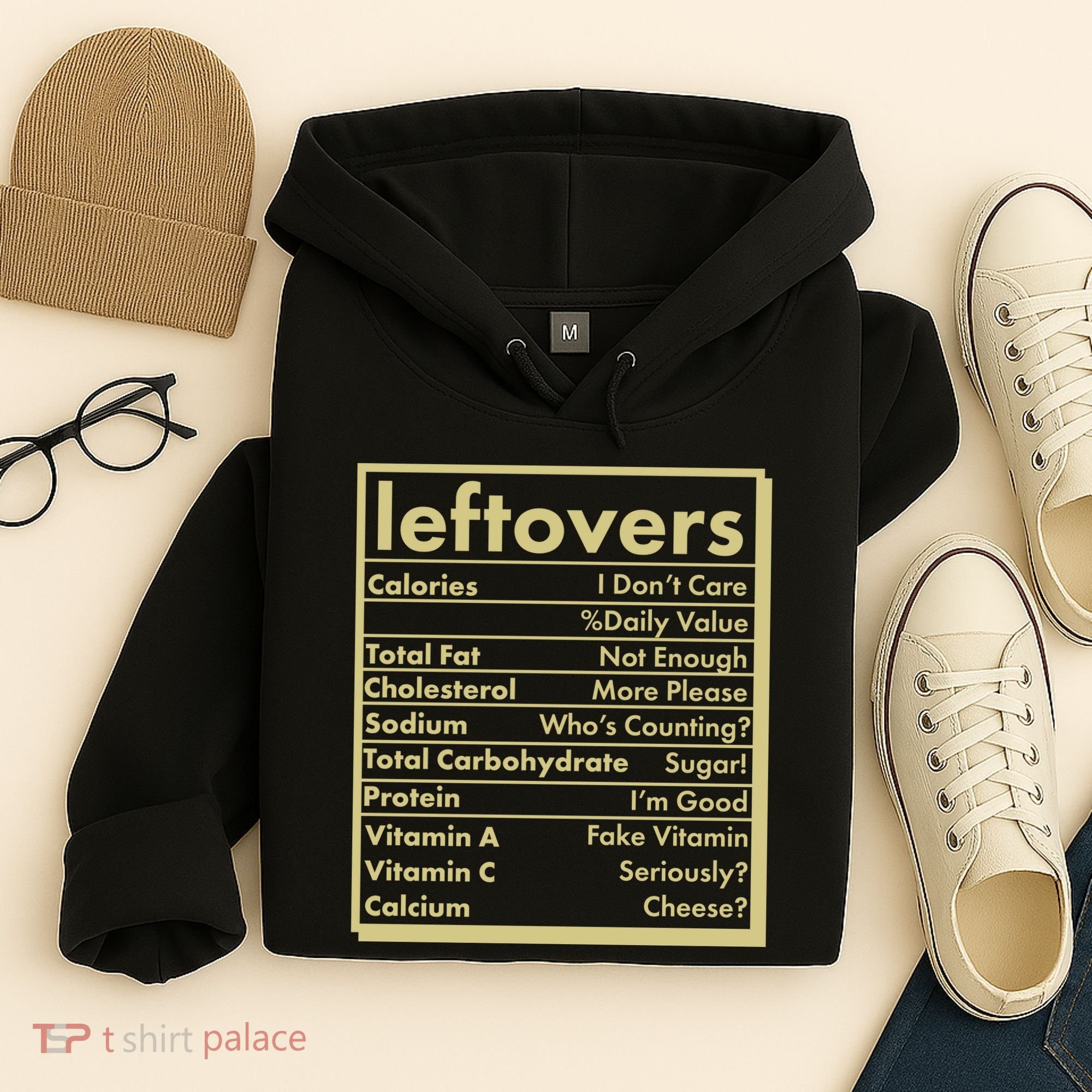 Funny Holiday Leftovers Nutrition Guide Hoodie
