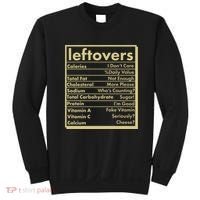 Funny Holiday Leftovers Nutrition Guide Sweatshirt thumb 0
