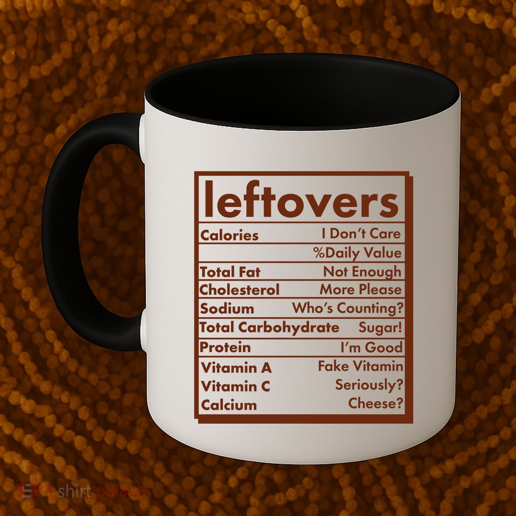 Funny Holiday Leftovers Nutrition Guide Coffee Mug