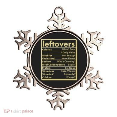 Funny Holiday Leftovers Nutrition Guide Ornament