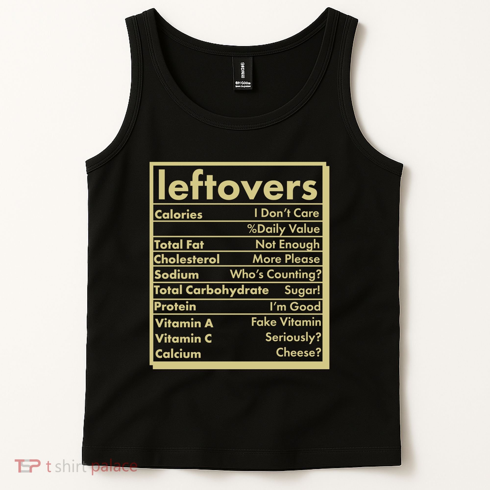 Funny Holiday Leftovers Nutrition Guide Tank Top