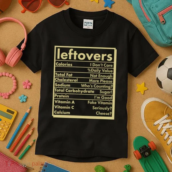 Funny Holiday Leftovers Nutrition Guide Kids T-Shirt