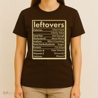 Funny Holiday Leftovers Nutrition Guide T-Shirt thumb 4