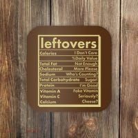 Funny Holiday Leftovers Nutrition Guide Coaster thumb 0