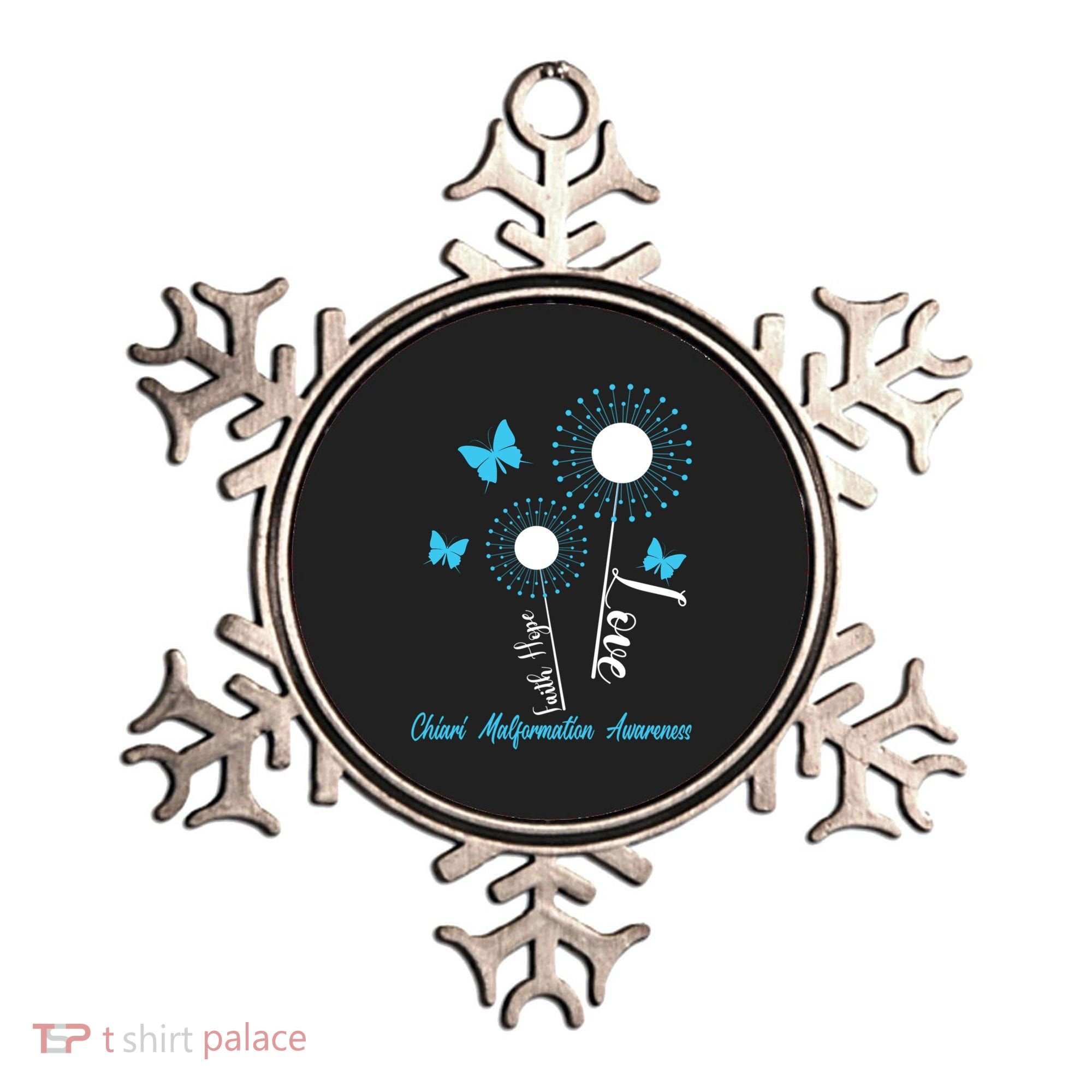 Faith Hope Love Dandelion Chiari Malformation Awareness Ornament