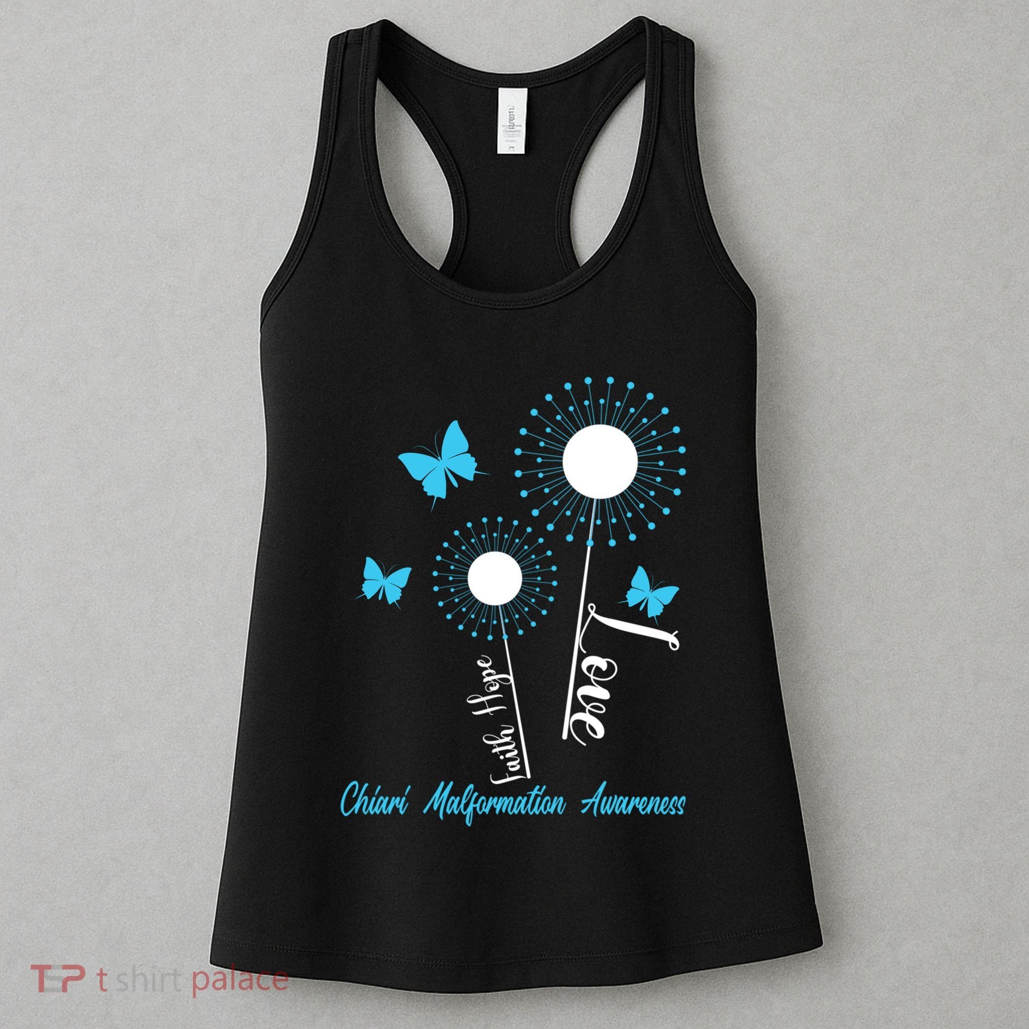 Faith Hope Love Dandelion Chiari Malformation Awareness Women's Tank Top