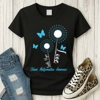 Faith Hope Love Dandelion Chiari Malformation Awareness Women's T-Shirt thumb 3