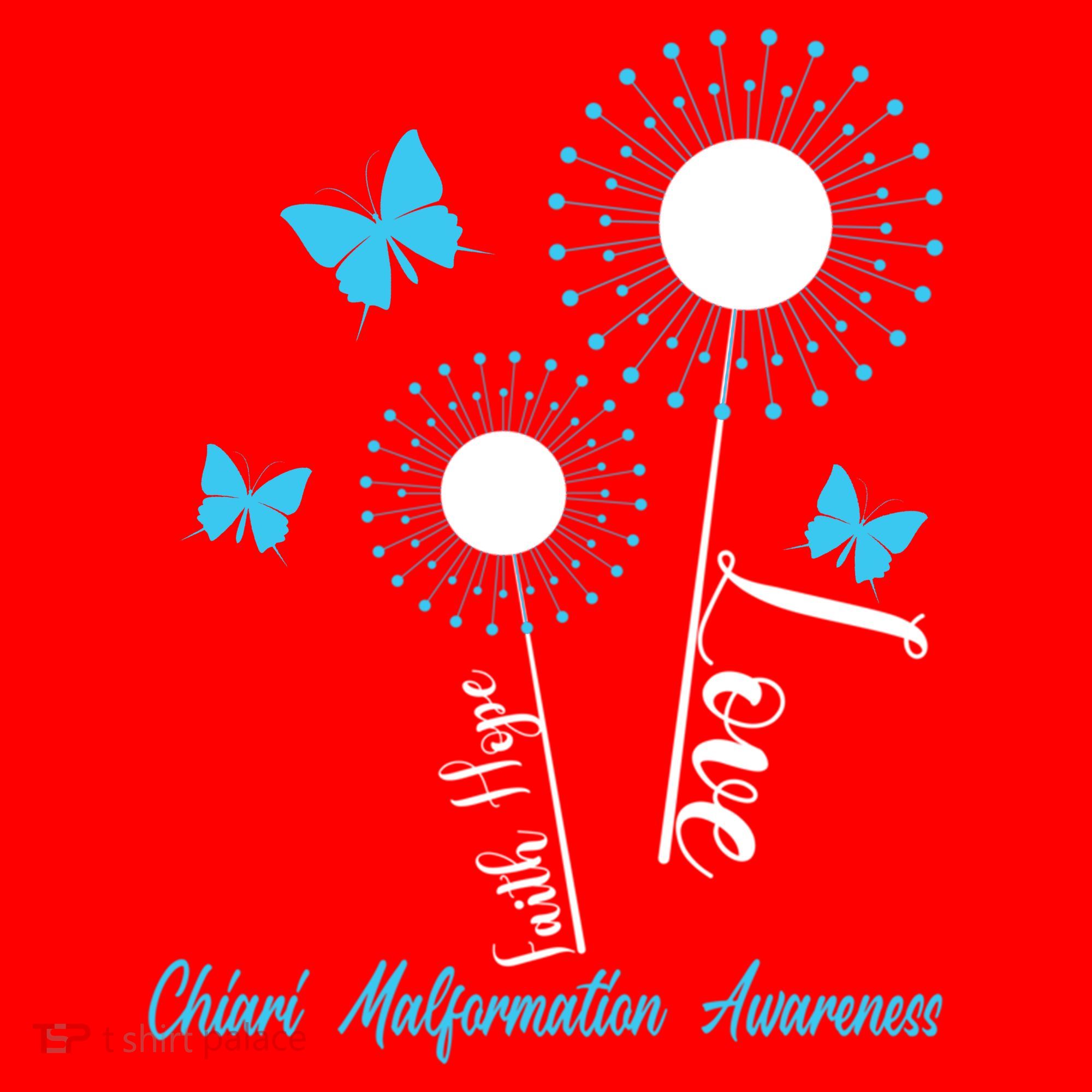 Faith Hope Love Dandelion Chiari Malformation Awareness Santa Hat