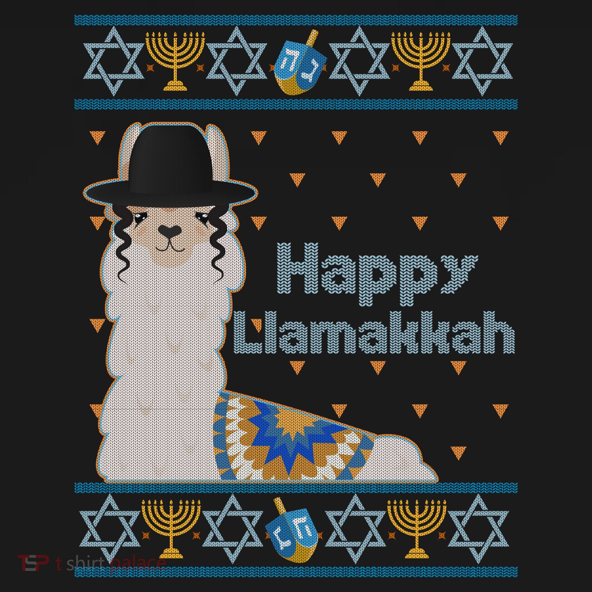 Funny Happy Llamakkah Ugly Hanukkah Sweater Backpack