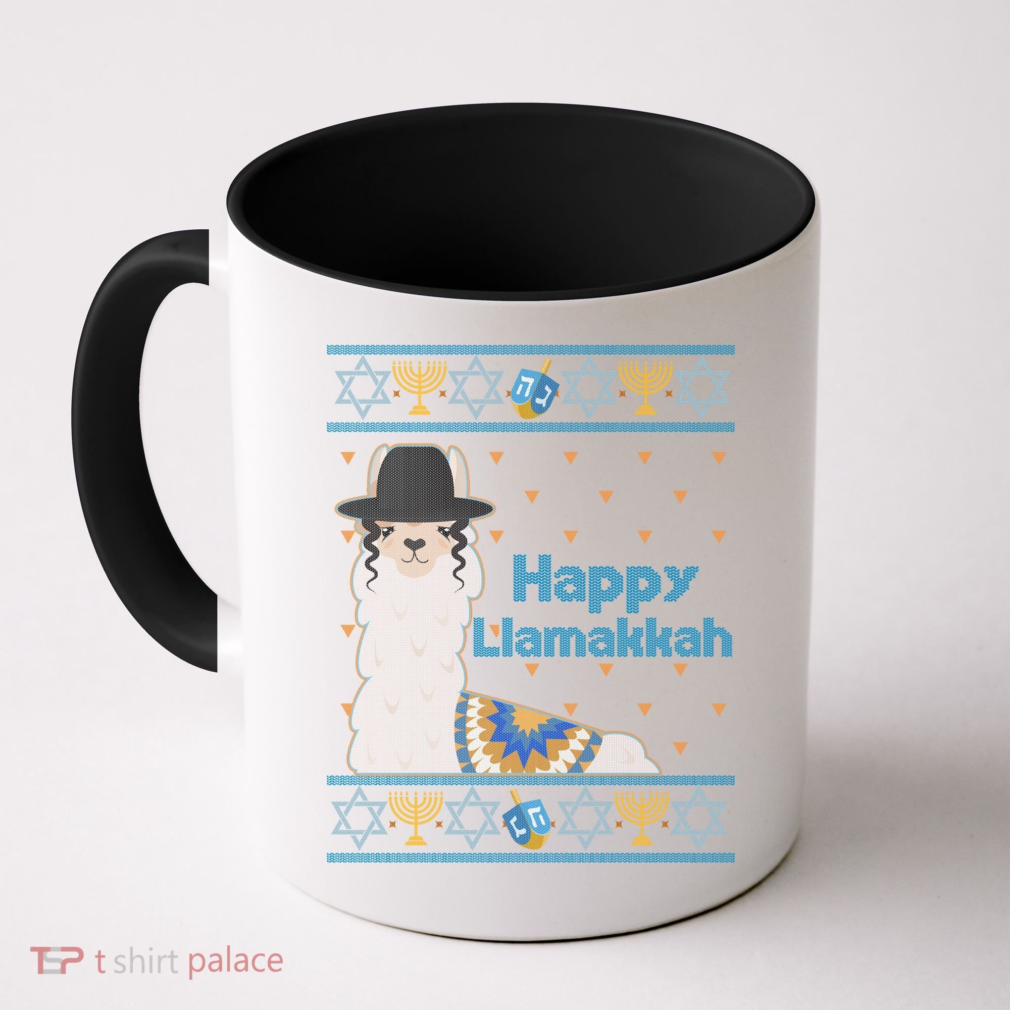 Funny Happy Llamakkah Ugly Hanukkah Sweater Coffee Mug