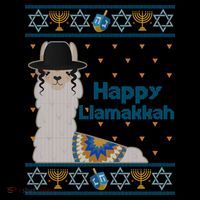 Funny Happy Llamakkah Ugly Hanukkah Sweater Coffee Mug thumb 5