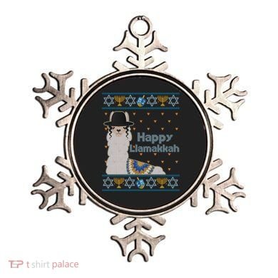 Funny Happy Llamakkah Ugly Hanukkah Sweater Ornament