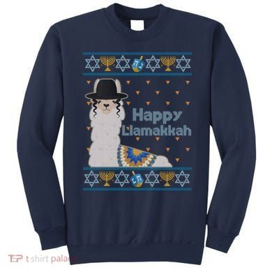 Funny Happy Llamakkah Ugly Hanukkah Sweater Sweatshirt