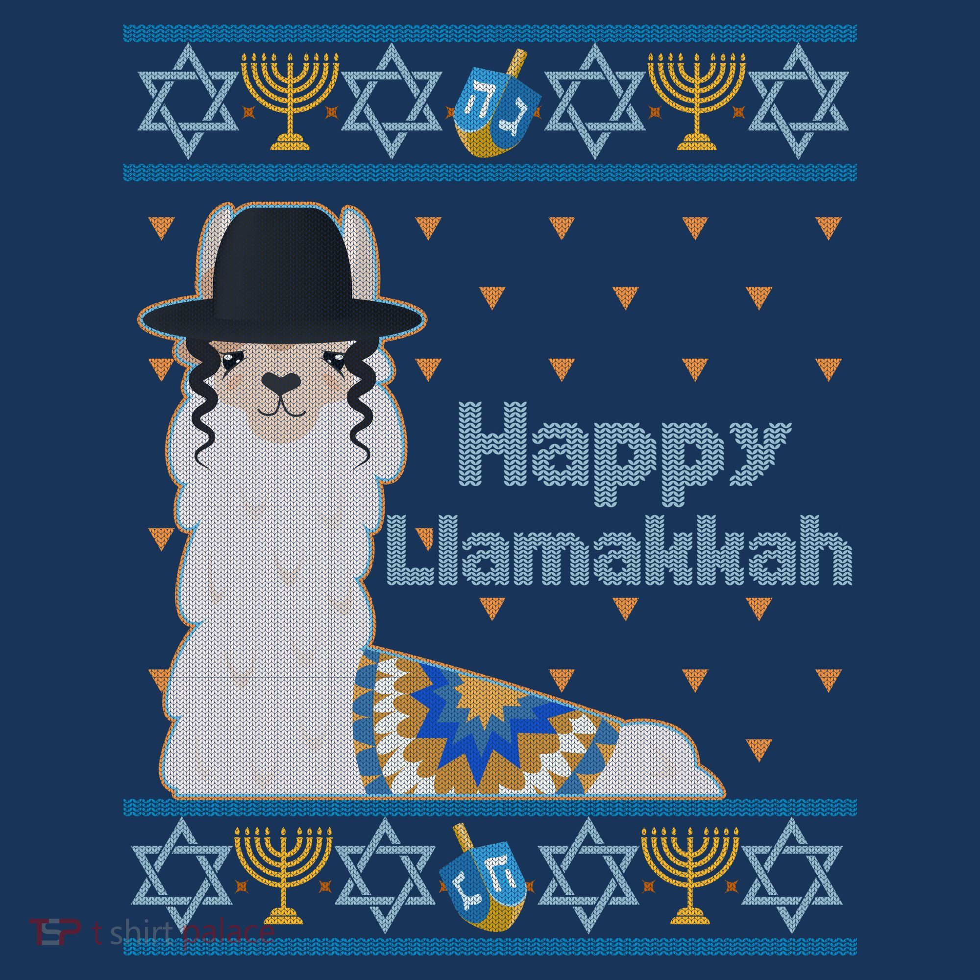 Funny Happy Llamakkah Ugly Hanukkah Sweater Women's Tank Top