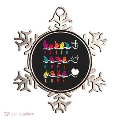 Faith Hope Love Asl American Sign Language Ornament