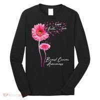 Faith Hope Love Pink Daisy Flower Breast Cancer Awareness Long Sleeve Shirt thumb 0