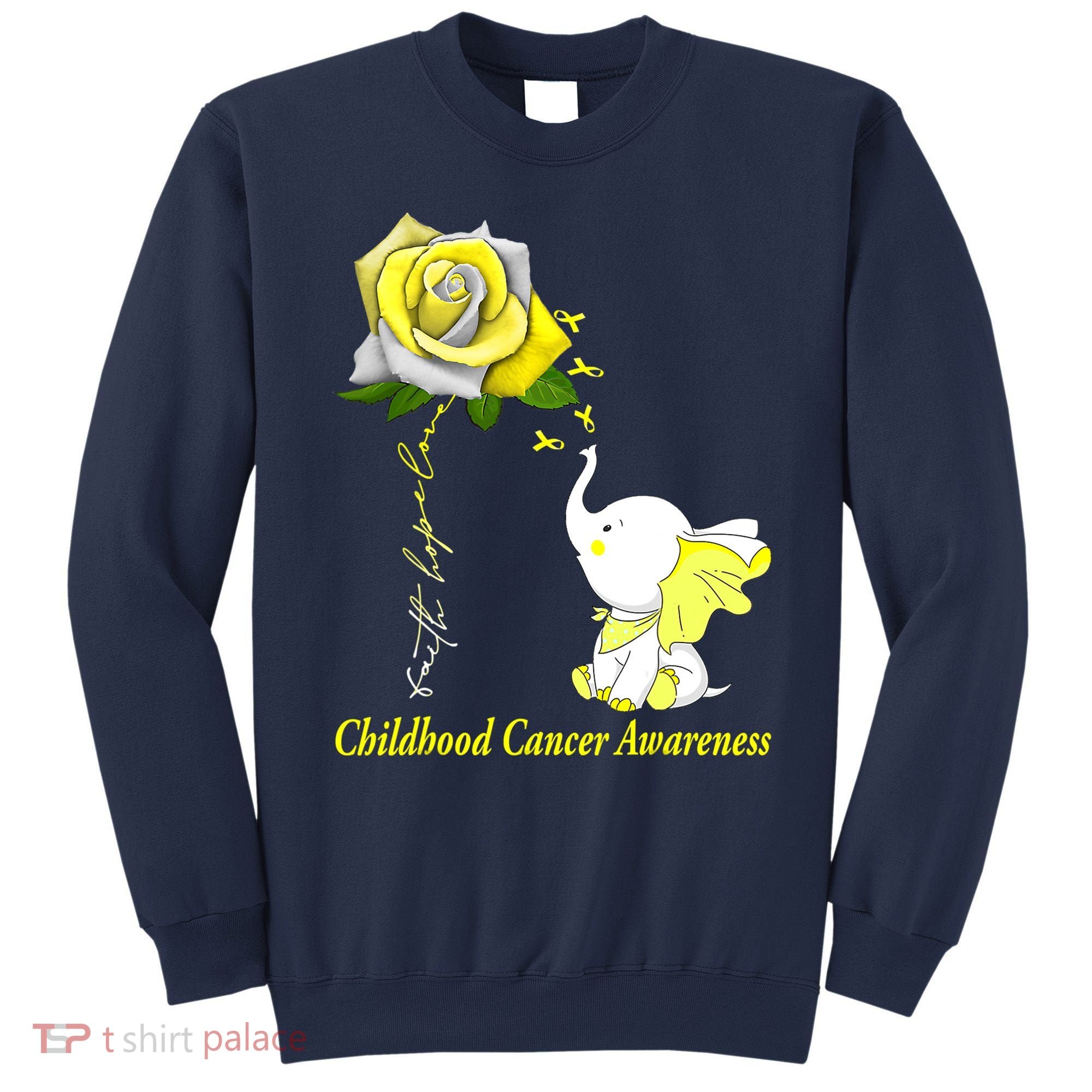 Faith Hope Love Childhood Cancer Awareness Sweatshirt