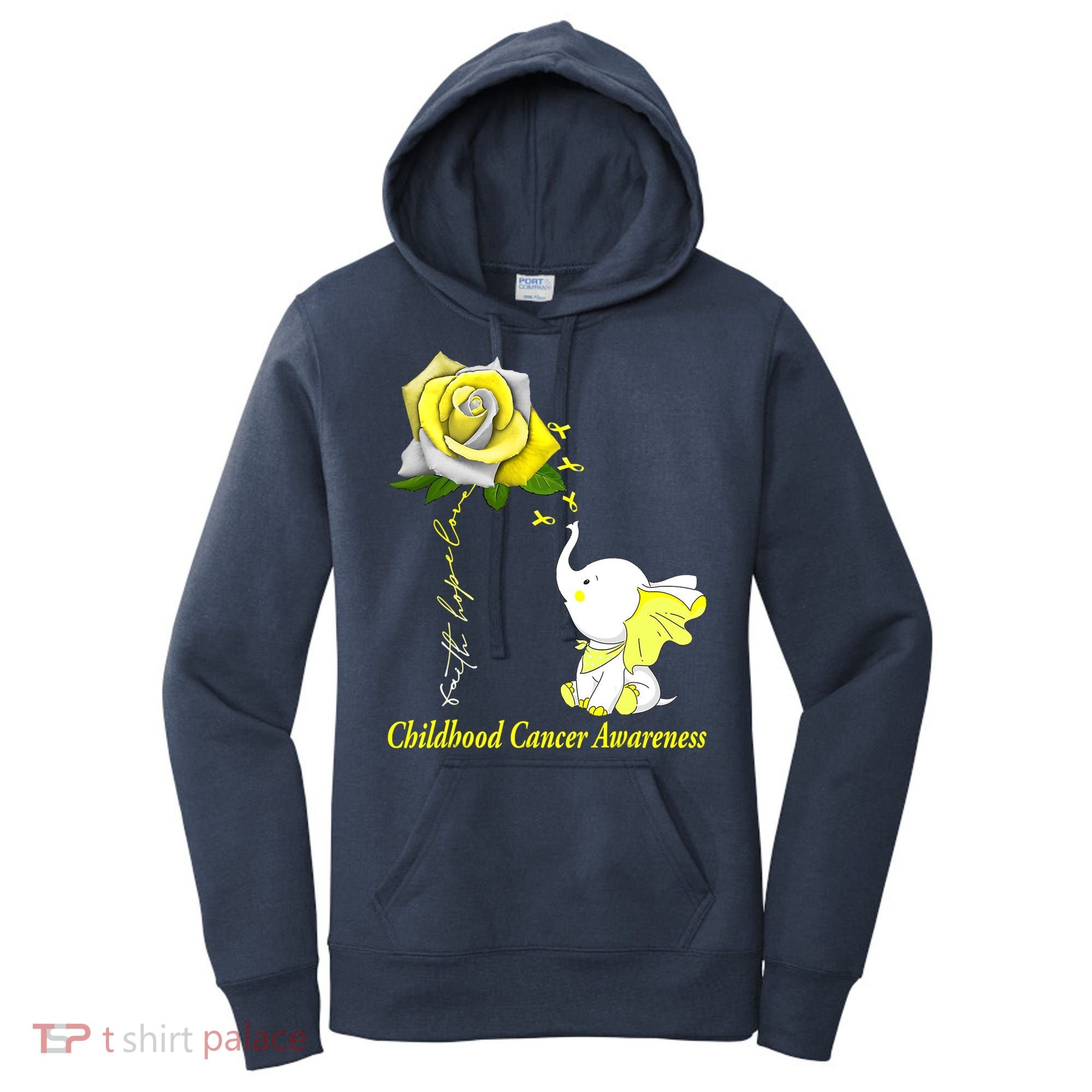 Faith Hope Love Childhood Cancer Awareness Women's Hoodie