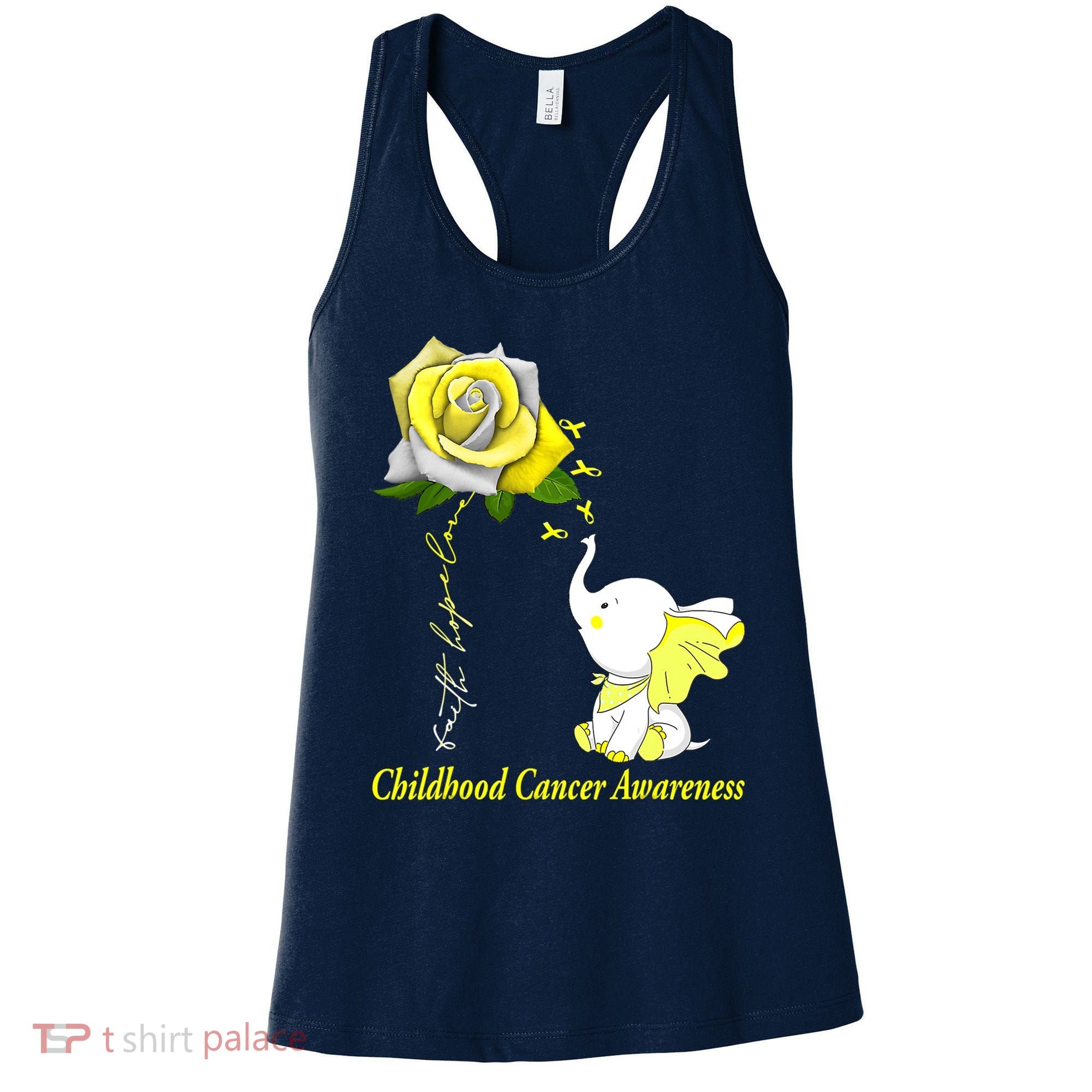 Faith Hope Love Childhood Cancer Awareness Women's Tank Top