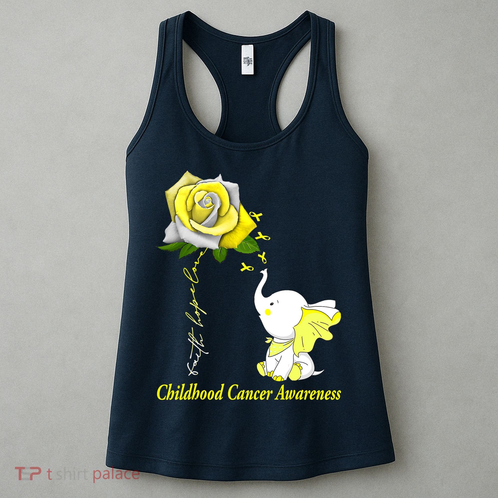 Faith Hope Love Childhood Cancer Awareness Women's Tank Top