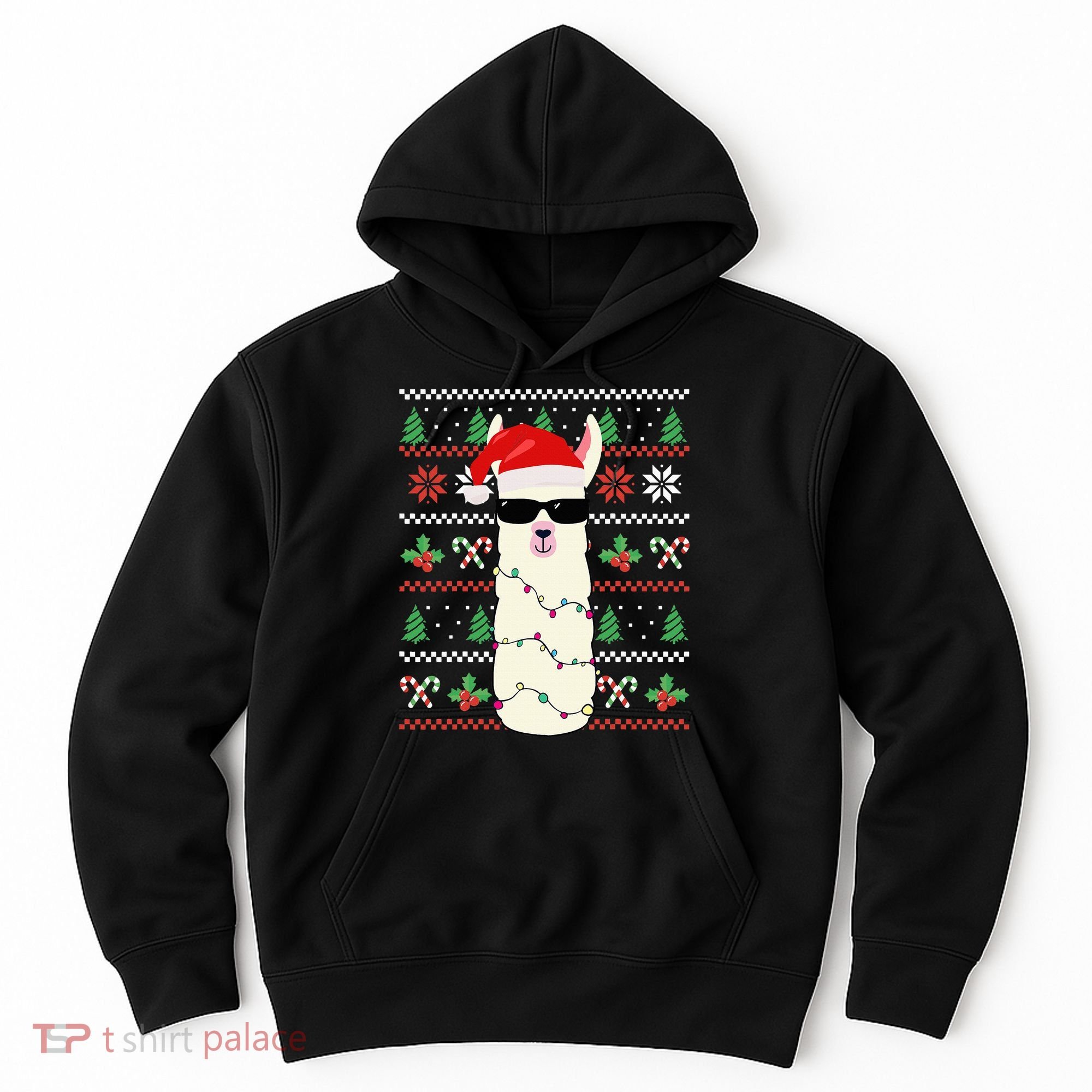 Festive Holiday Lama Sweater Festive Hoodie