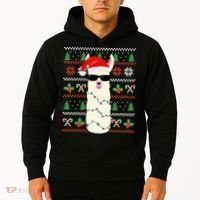 Festive Holiday Lama Sweater Festive Hoodie thumb 2