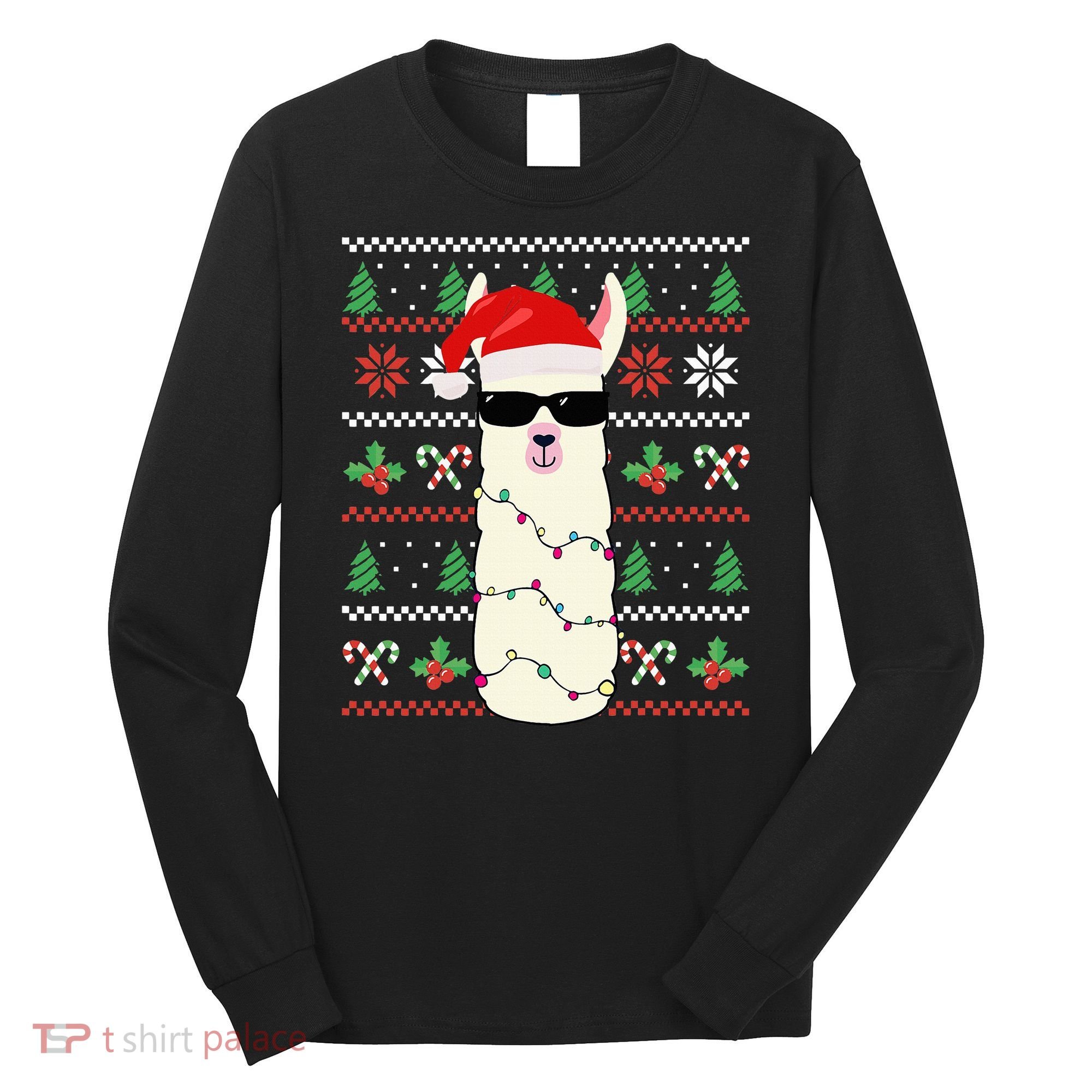 Festive Holiday Lama Sweater Festive Long Sleeve Shirt