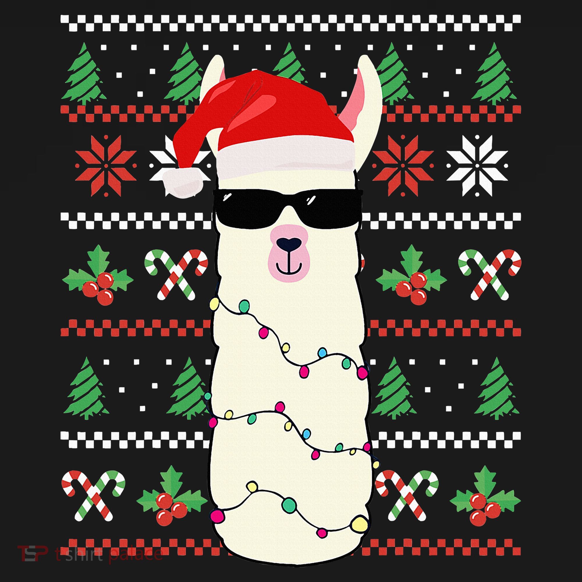 Festive Holiday Lama Sweater Festive Sweatshirt