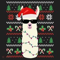 Festive Holiday Lama Sweater Festive Beanie thumb 2