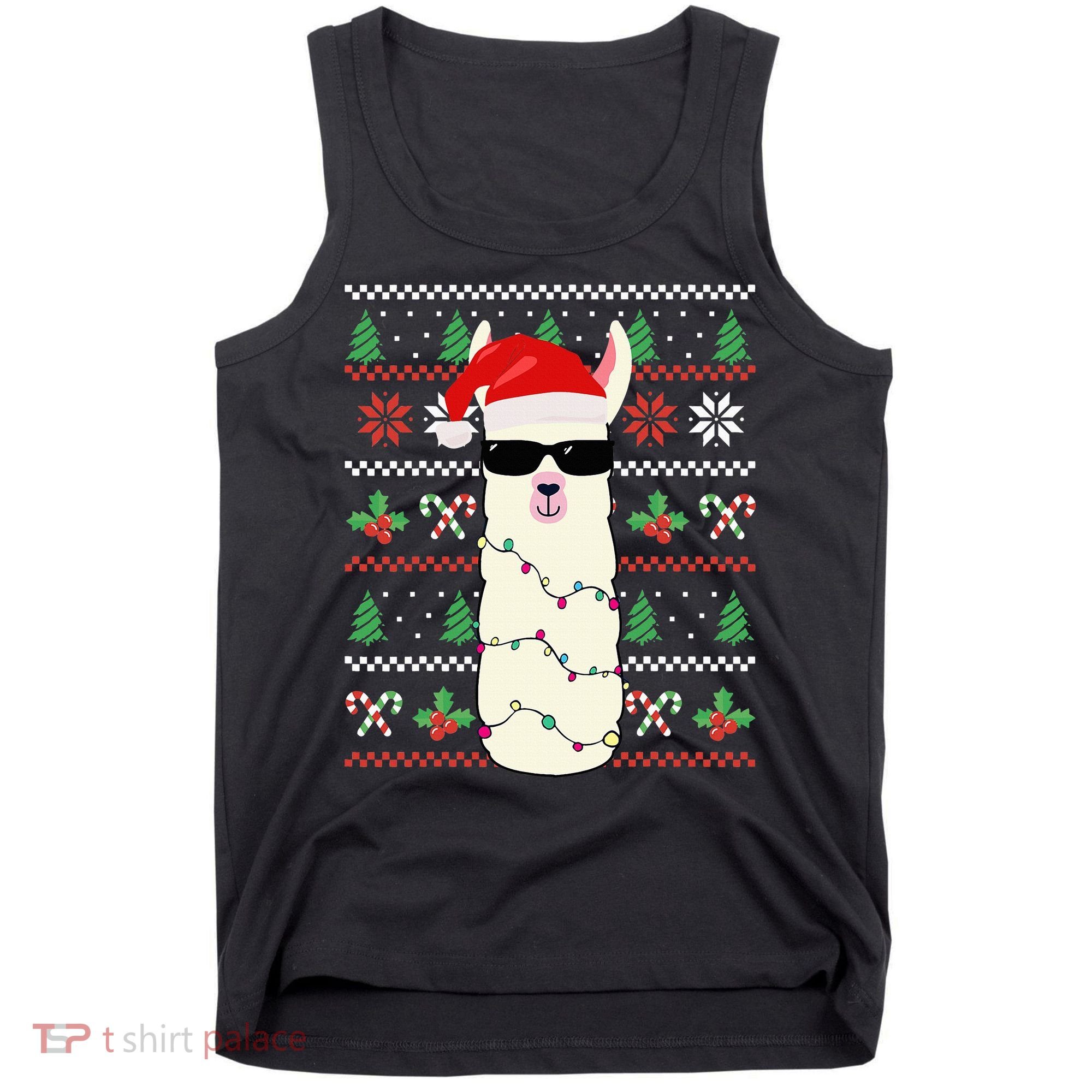 Festive Holiday Lama Sweater Festive Tank Top