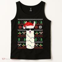 Festive Holiday Lama Sweater Festive Tank Top thumb 2