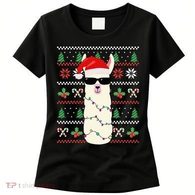 Festive Holiday Lama Sweater Festive Women's T-Shirt