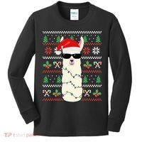 Festive Holiday Lama Sweater Festive Kids Long Sleeve Shirt thumb 0