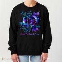 Faith Hope Love Butterfly Suicide Prevention Awareness Women's Sweatshirt thumb 0