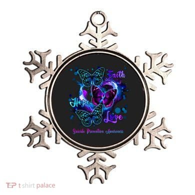 Faith Hope Love Butterfly Suicide Prevention Awareness Ornament