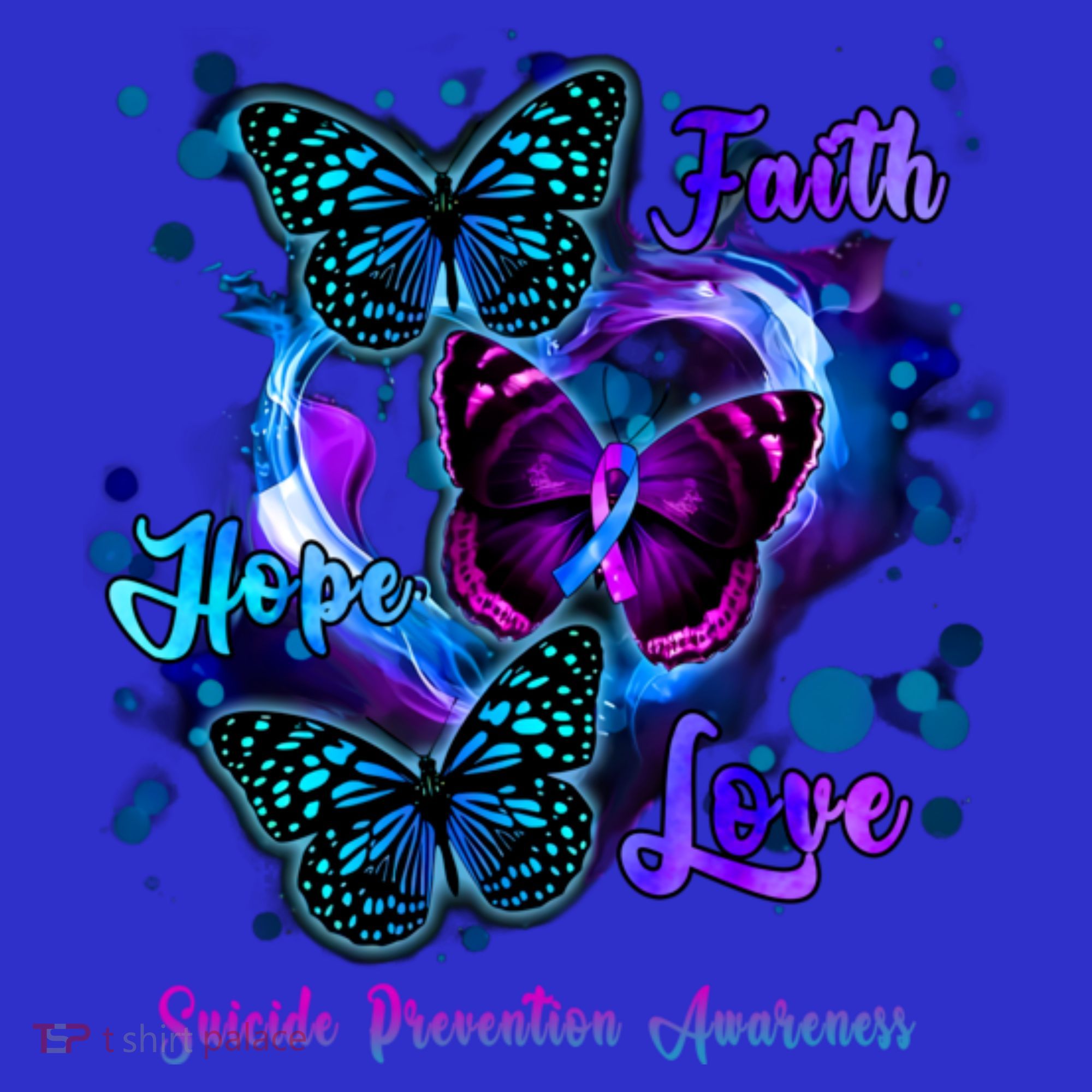 Faith Hope Love Butterfly Suicide Prevention Awareness Sweatshirt