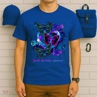 Faith Hope Love Butterfly Suicide Prevention Awareness T-Shirt thumb 6