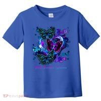 Faith Hope Love Butterfly Suicide Prevention Awareness Toddler T-Shirt thumb 0