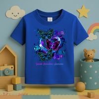 Faith Hope Love Butterfly Suicide Prevention Awareness Toddler T-Shirt thumb 3