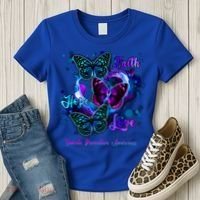 Faith Hope Love Butterfly Suicide Prevention Awareness Women's T-Shirt thumb 3
