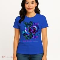 Faith Hope Love Butterfly Suicide Prevention Awareness Women's T-Shirt thumb 4