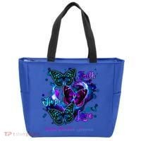 Faith Hope Love Butterfly Suicide Prevention Awareness Tote Bag thumb 0