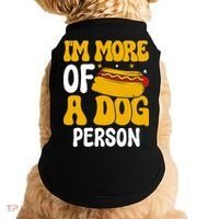 Funny Hotdog Lover I'm More A Dog Person Doggie Tank thumb 0