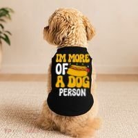 Funny Hotdog Lover I'm More A Dog Person Doggie Tank thumb 2