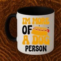 Funny Hotdog Lover I'm More A Dog Person Coffee Mug thumb 2