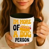 Funny Hotdog Lover I'm More A Dog Person Coffee Mug thumb 3