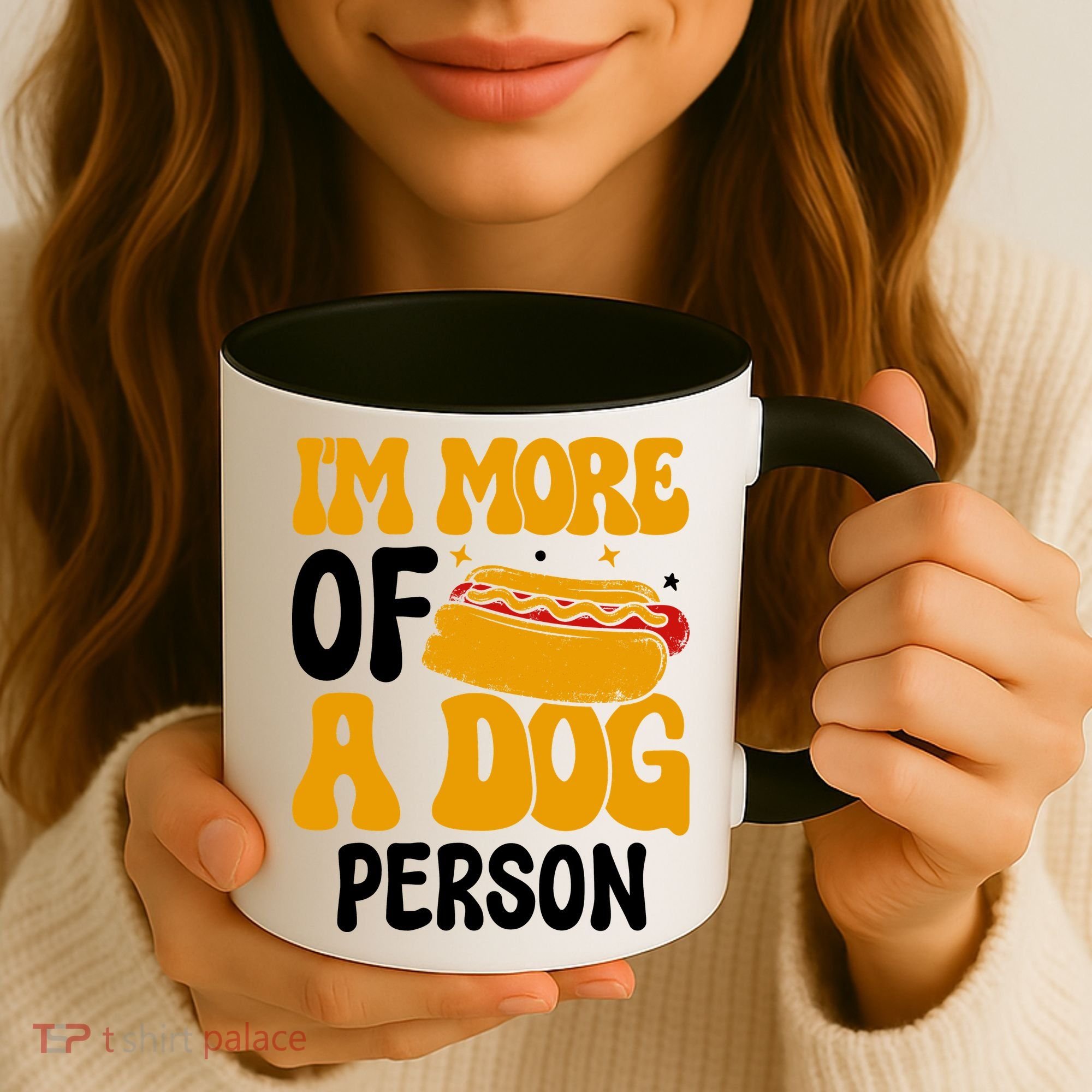 Funny Hotdog Lover I'm More A Dog Person Coffee Mug