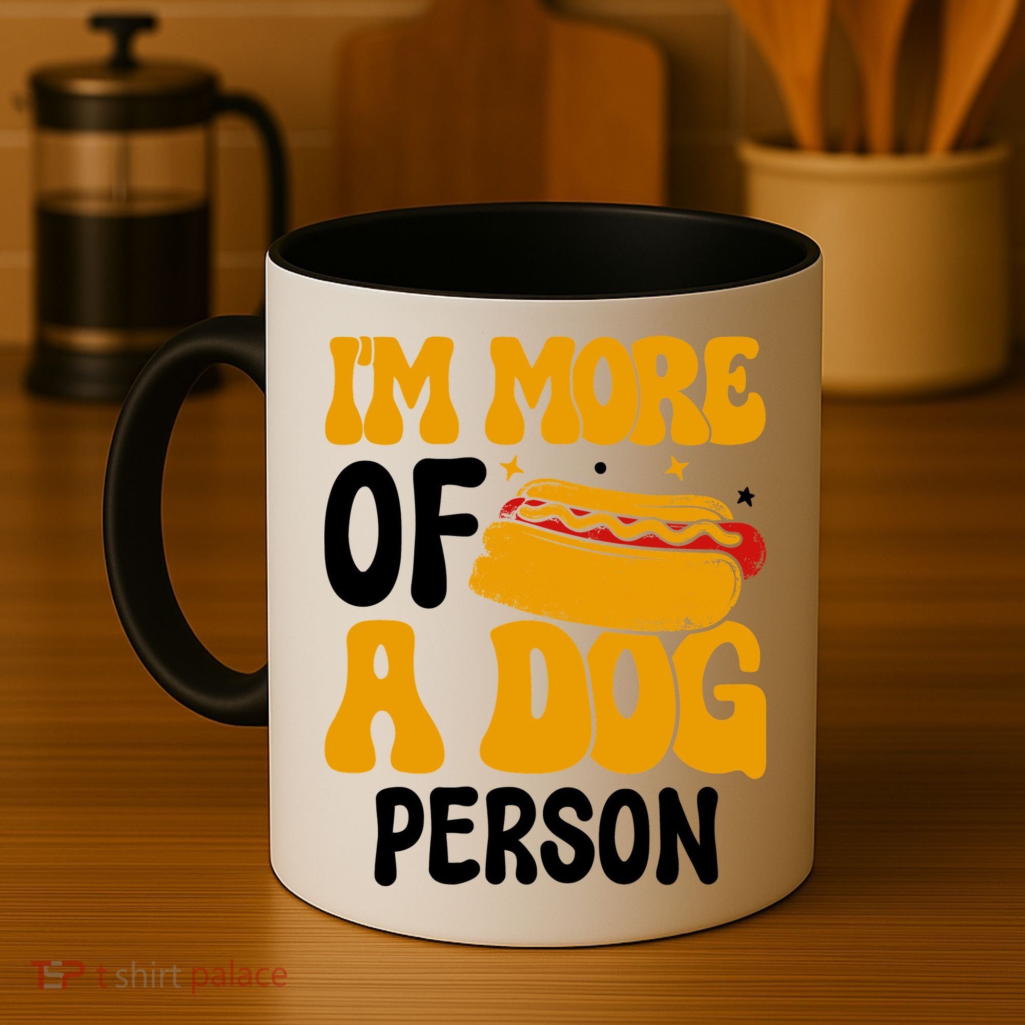Funny Hotdog Lover I'm More A Dog Person Coffee Mug