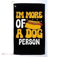 Funny Hotdog Lover I'm More A Dog Person Golf Towel thumb 0